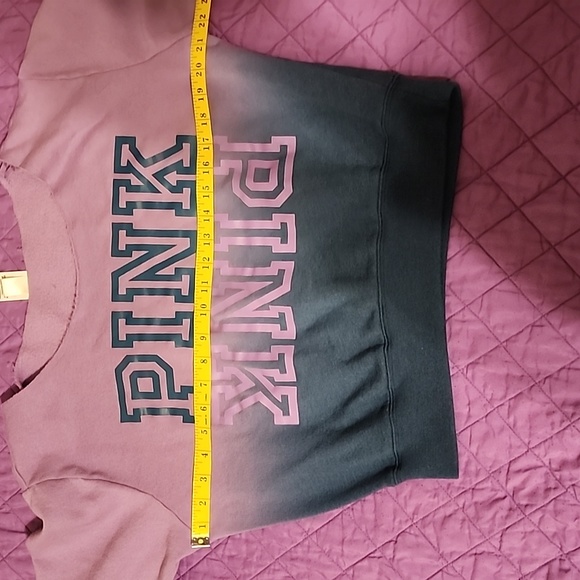 PINK Victoria's Secret Ombre Crop Sweatshirt - Picture 3 of 5